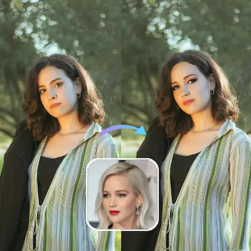 Animated GIFs brought to life with AI face swaps showing hilarious and stunning creations for memes and reactions.