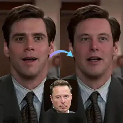 GIF Face Swap tool for replacing all faces in animated GIFs or WebP files with one target face.