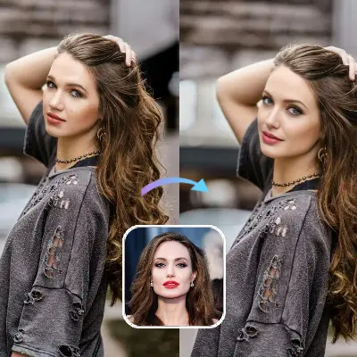 Easy three-step Video Face Swap process: upload video, select target face, and generate
